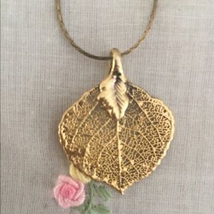 Aspen leaf necklace